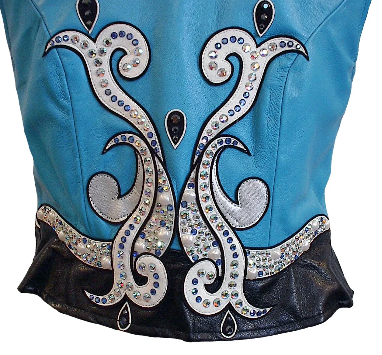 3 Piece Turquoise Lamb Western Pleasure Vest/Blouse, Ladies L, 5368BC