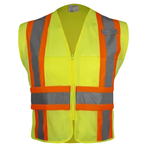 576ETLM Contrasting Trim Poly Mesh Zip Vest