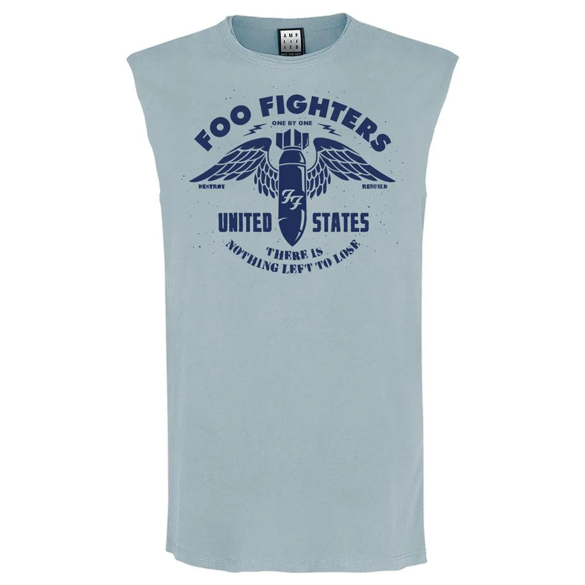 Amplified Mens One By One Foo Fighters Sleeveless Tank Top