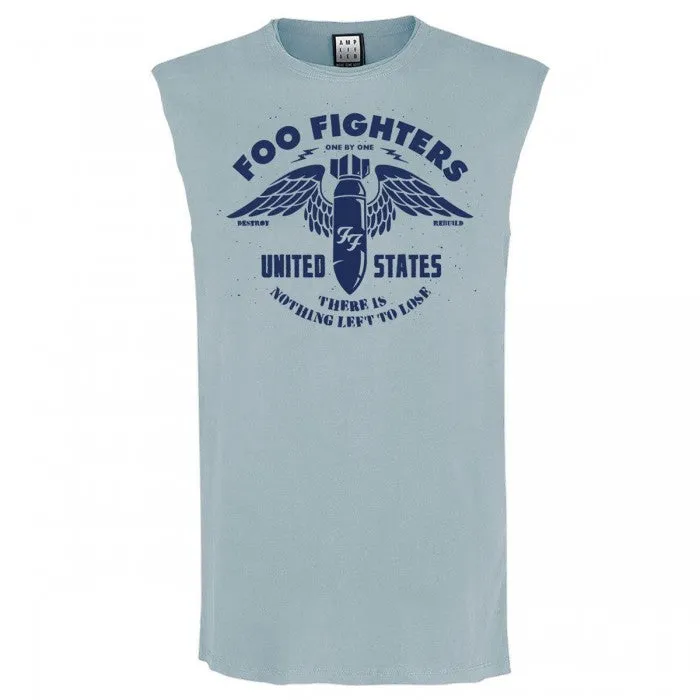 Amplified Mens One By One Foo Fighters Sleeveless Tank Top