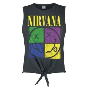 Amplified Womens/Ladies Four Square Smiley Nirvana Tank Top