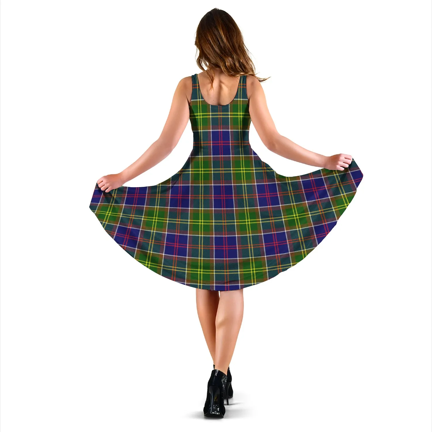 Arnott Tartan Sleeveless Midi Womens Dress