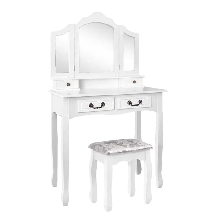 Artiss Dressing Table With Mirror - White