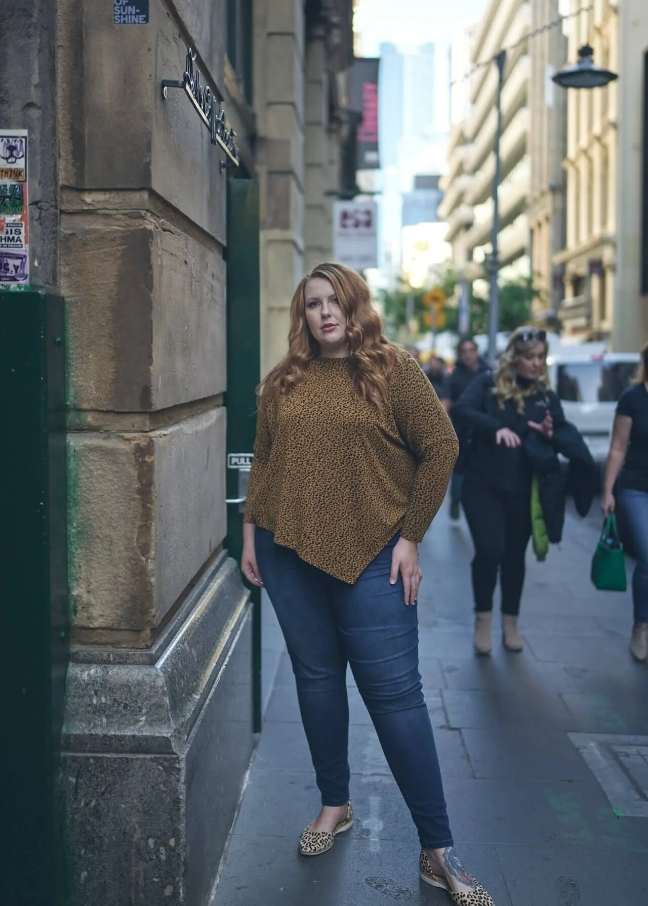 Asymmetric Top - Mustard Leopard