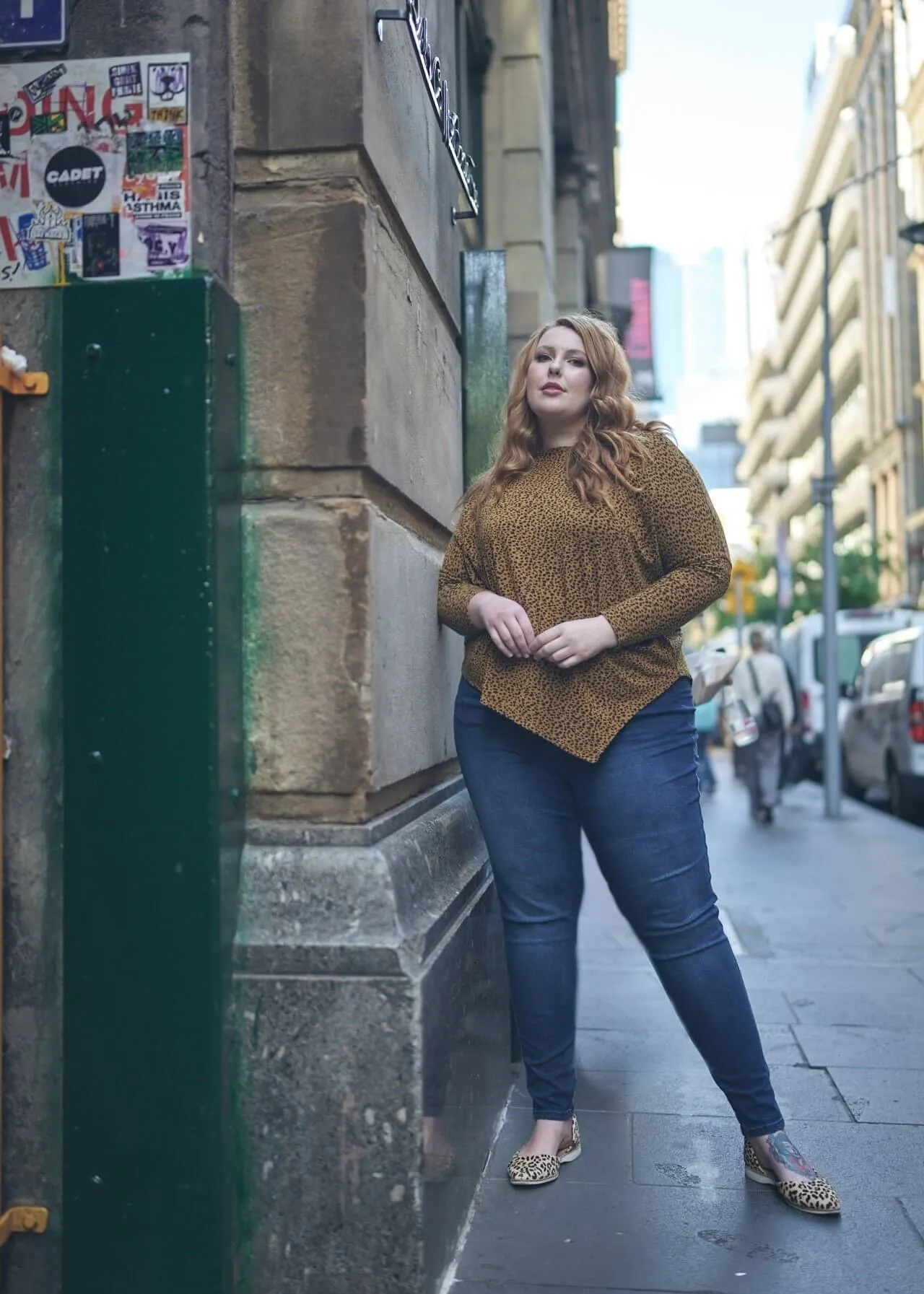 Asymmetric Top - Mustard Leopard