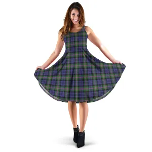 Baird Modern Tartan Sleeveless Midi Womens Dress