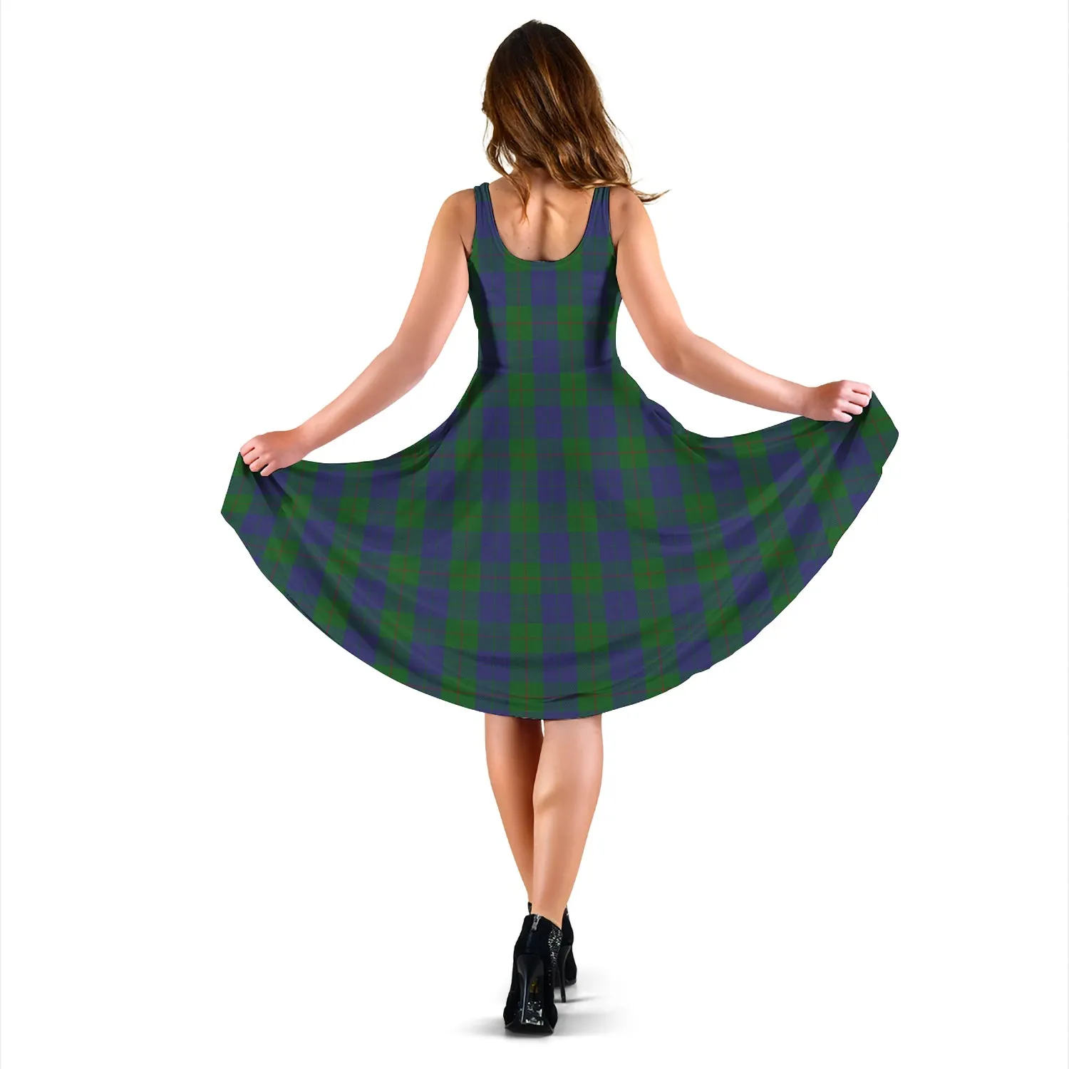 Barclay Tartan Sleeveless Midi Womens Dress