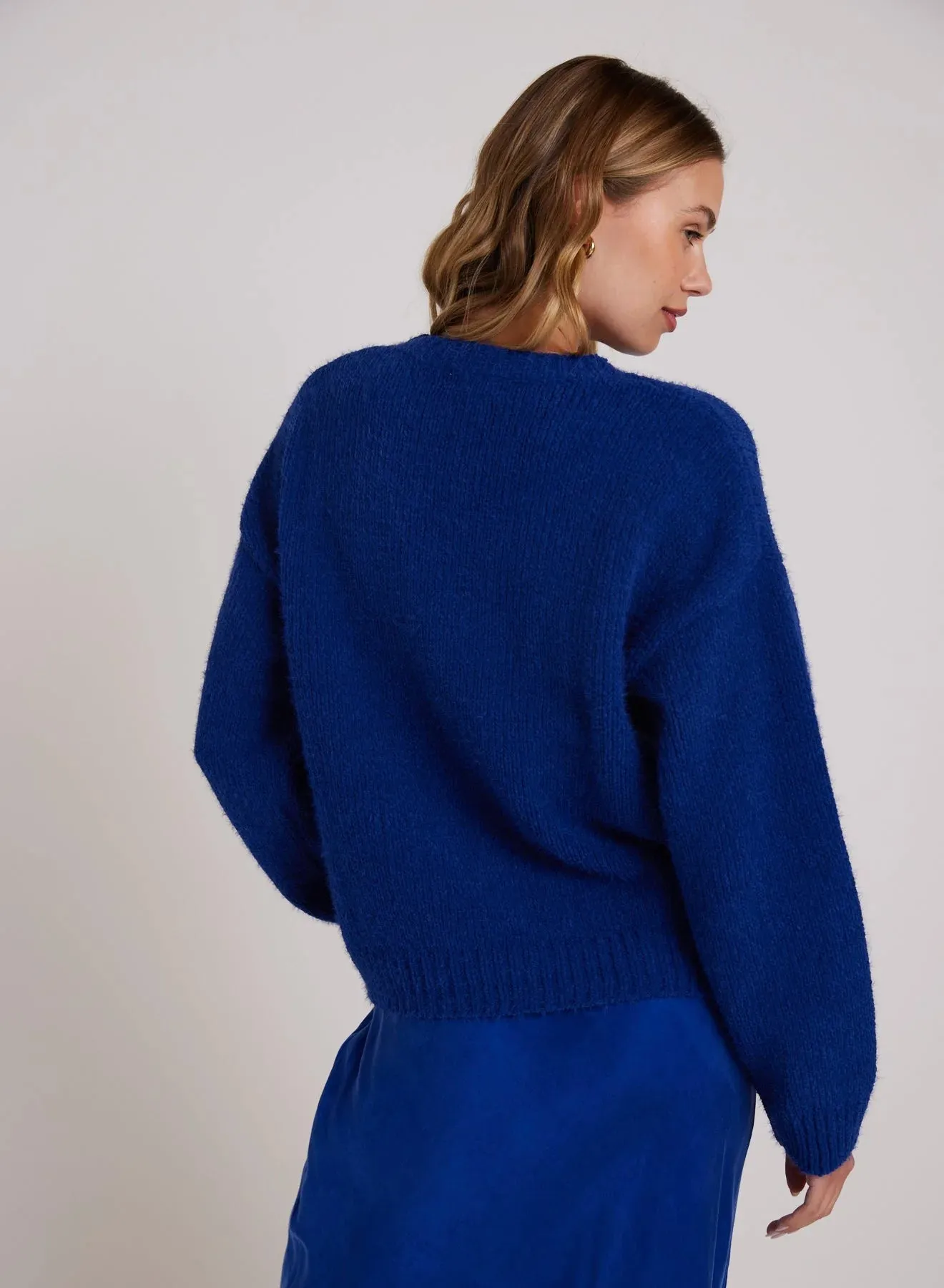 BEL Drop Shoulder Sweater in Colbalt Blue