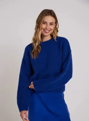 BEL Drop Shoulder Sweater in Colbalt Blue