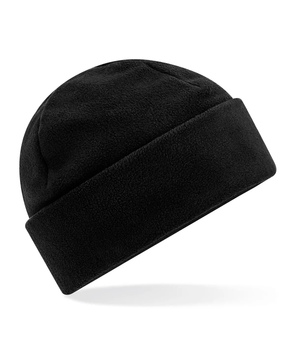 Black - Recycled fleece cuffed beanie