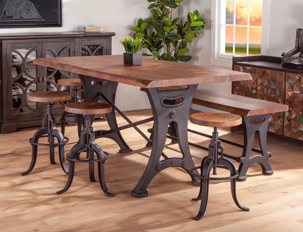 Blayne Rustic Farmhouse Gathering Dining Table