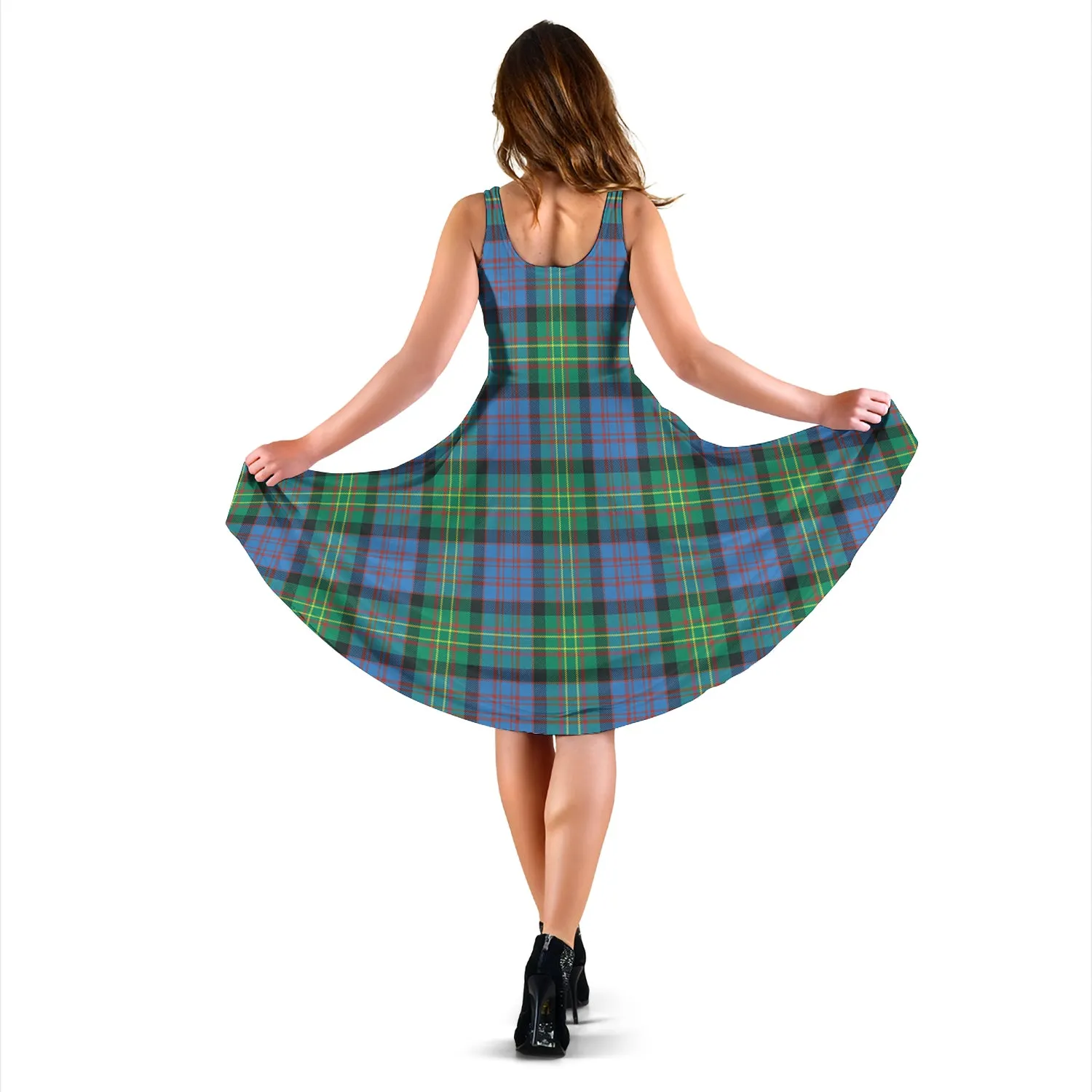 Bowie Ancient Tartan Sleeveless Midi Womens Dress