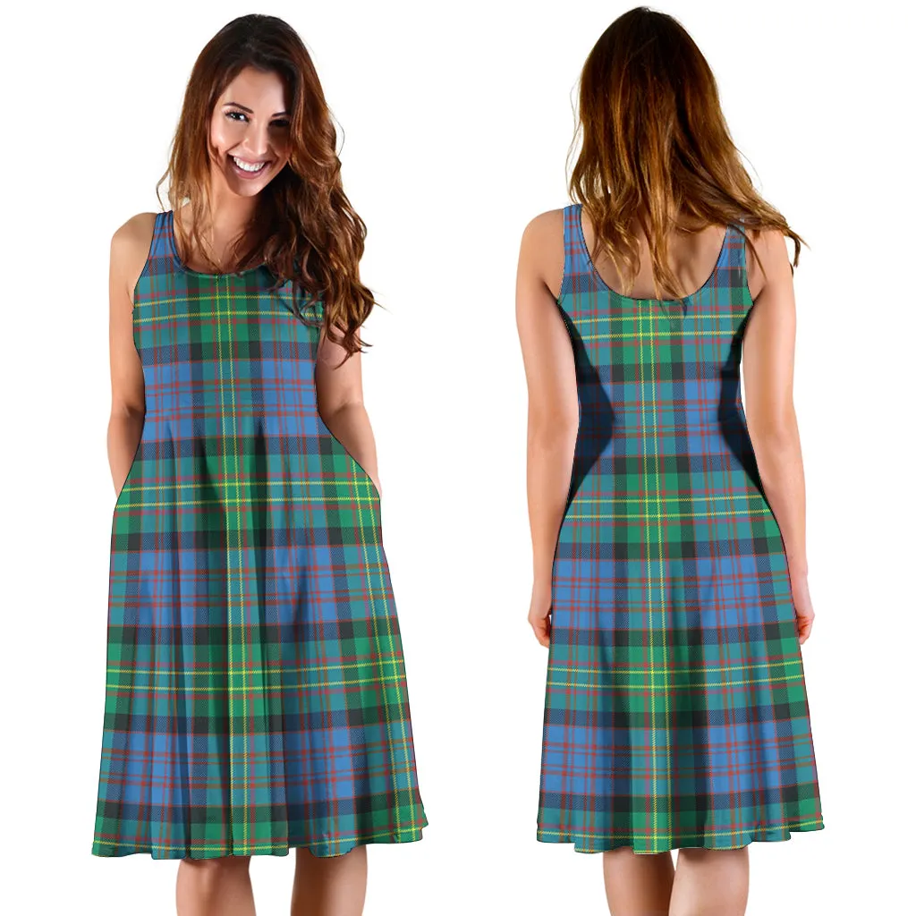 Bowie Ancient Tartan Sleeveless Midi Womens Dress