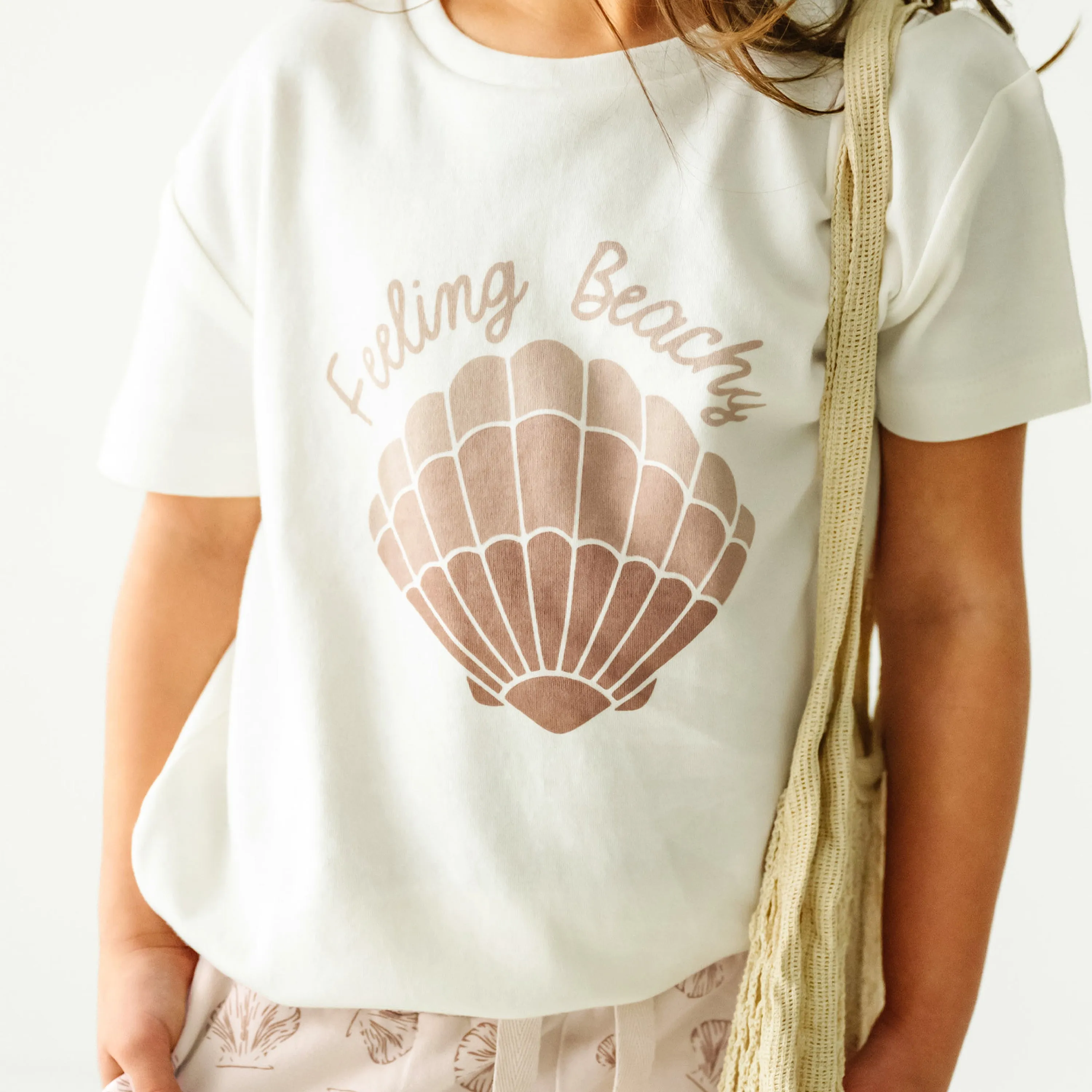 Boxy Tee And Skirt Set - Seashells