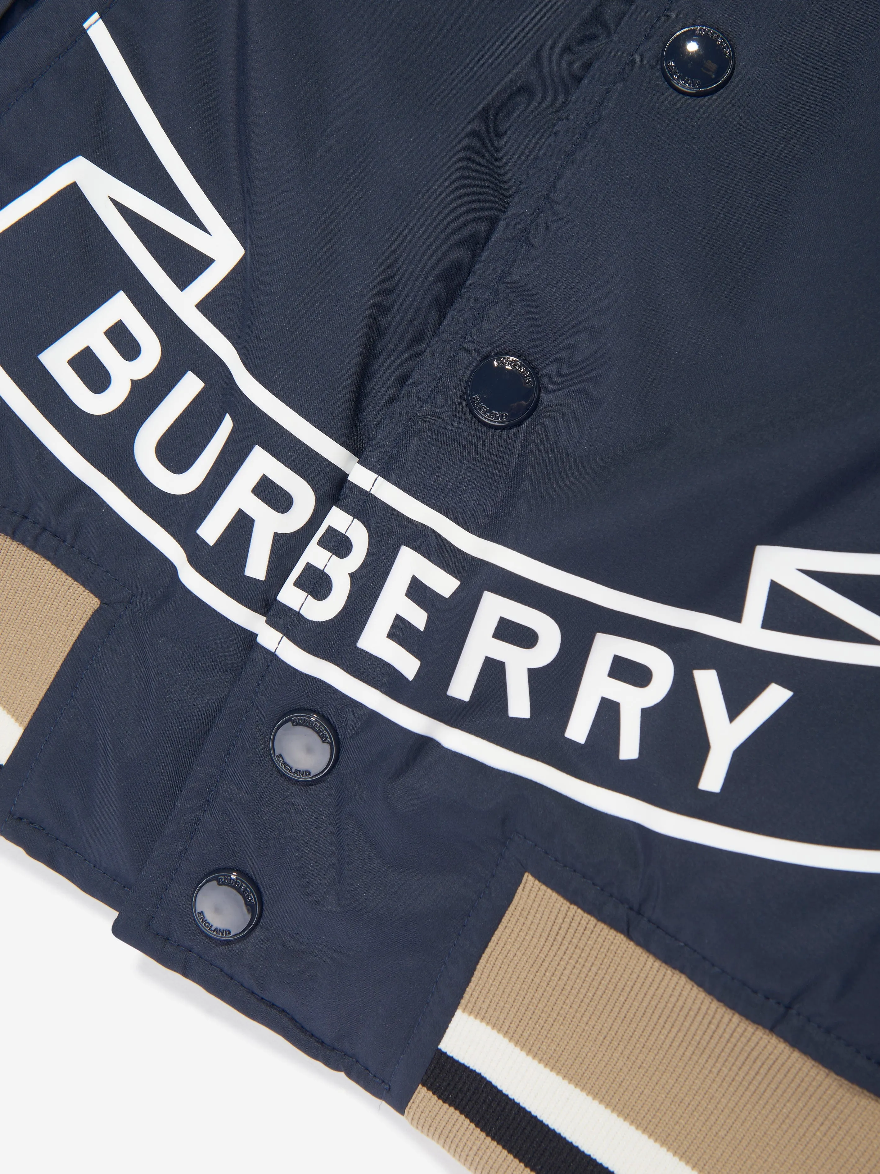 Burberry Boys Kaziah Sports Jacket in Navy