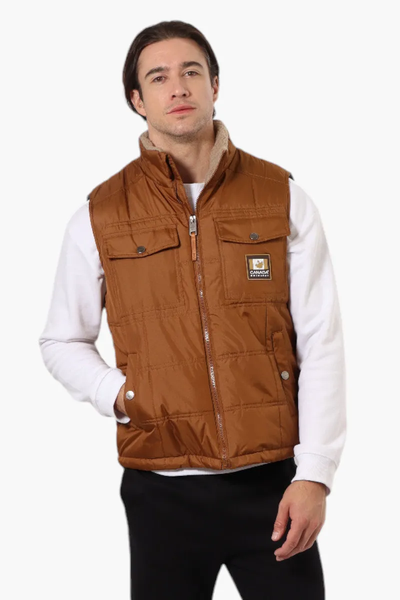 Canada Work Gear Sherpa Collar Bubble Vest - Brown