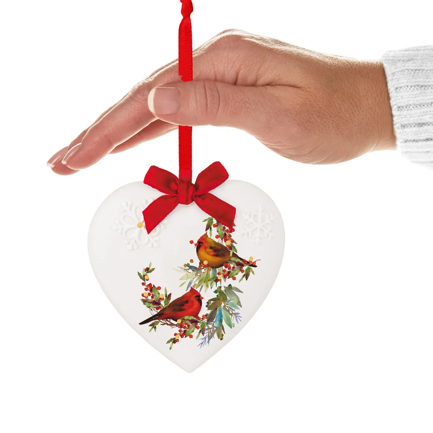 Christmas Cardinals (Porcelain) — 2024 Hallmark Keepsake Christmas Ornament