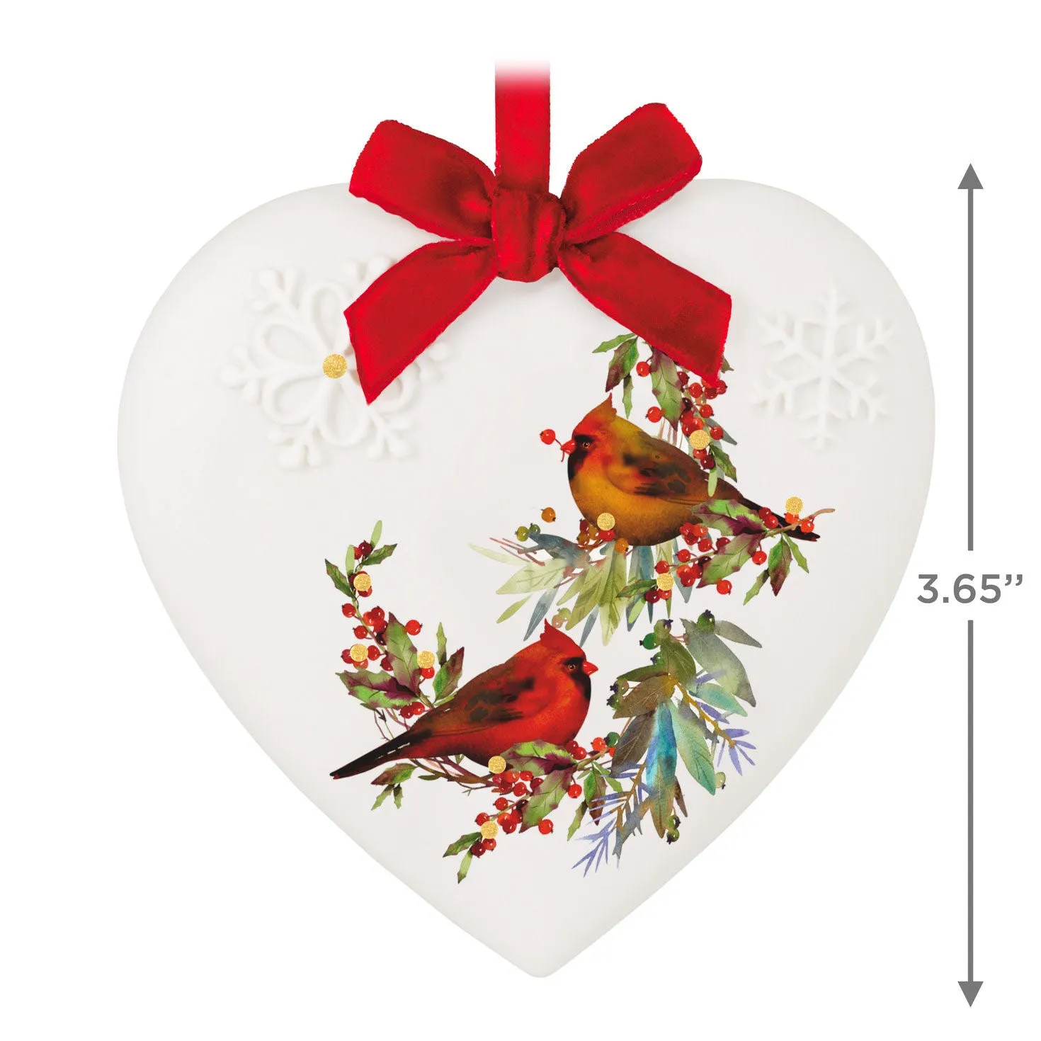 Christmas Cardinals (Porcelain) — 2024 Hallmark Keepsake Christmas Ornament