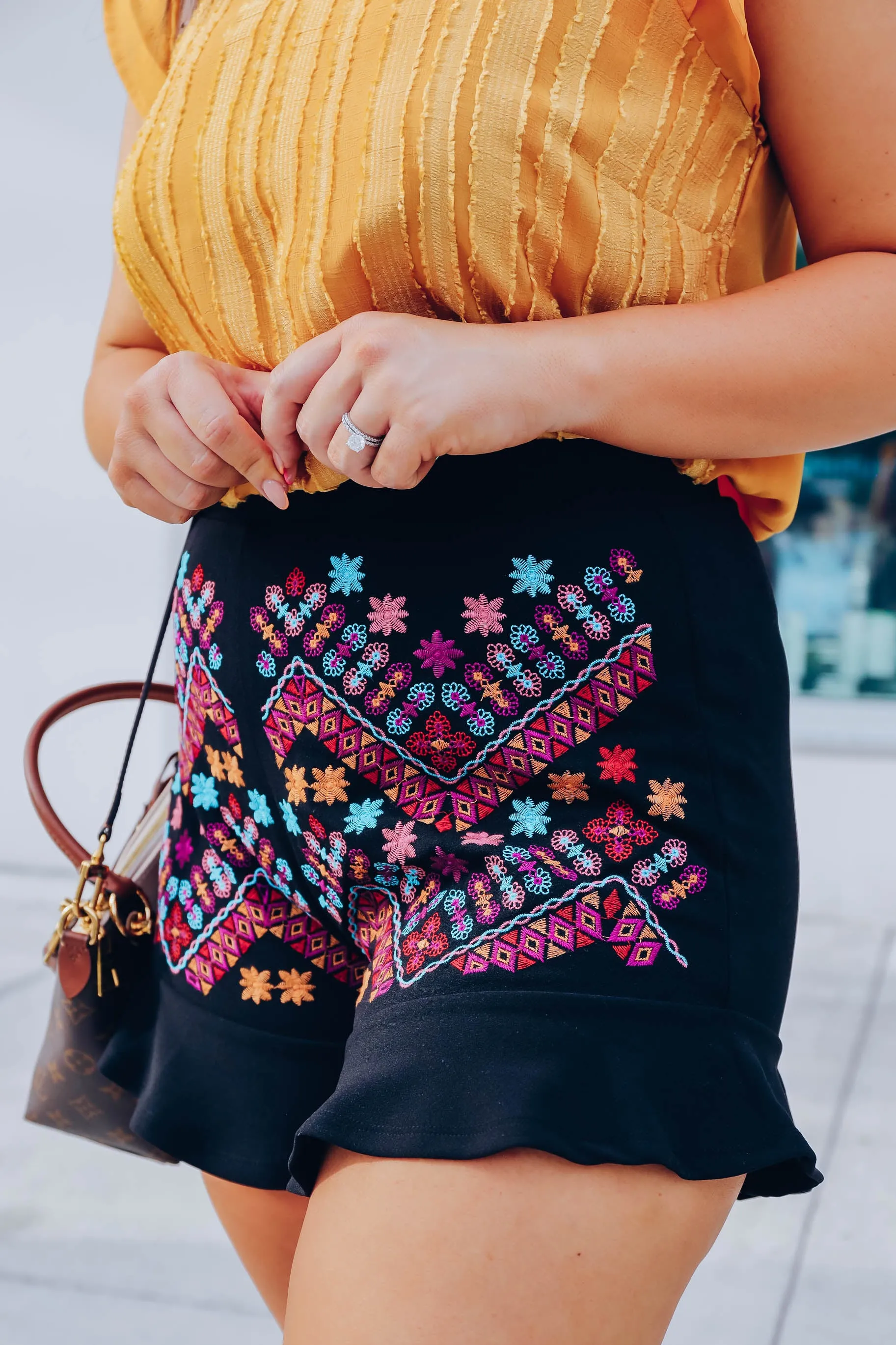 Culotte Embroidered Shorts