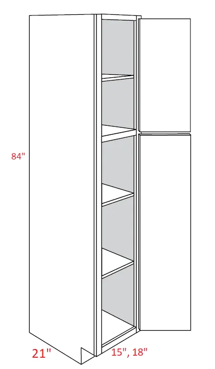 EB10-UC1521X84 Elegant White Assembled Linen Closet