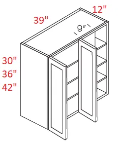 EB10-WBC39/4236 Elegant White Assembled Wall Blind Corner Cabinet