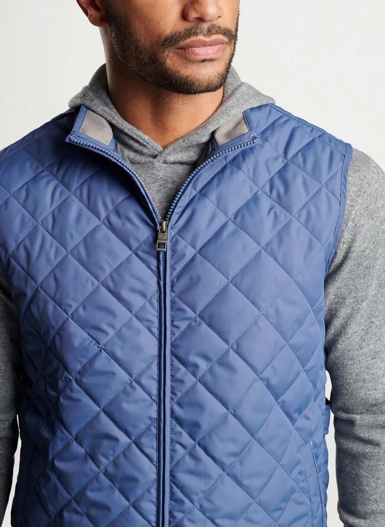 Essex Quilted Travel Vest in Galaxy by Peter Millar