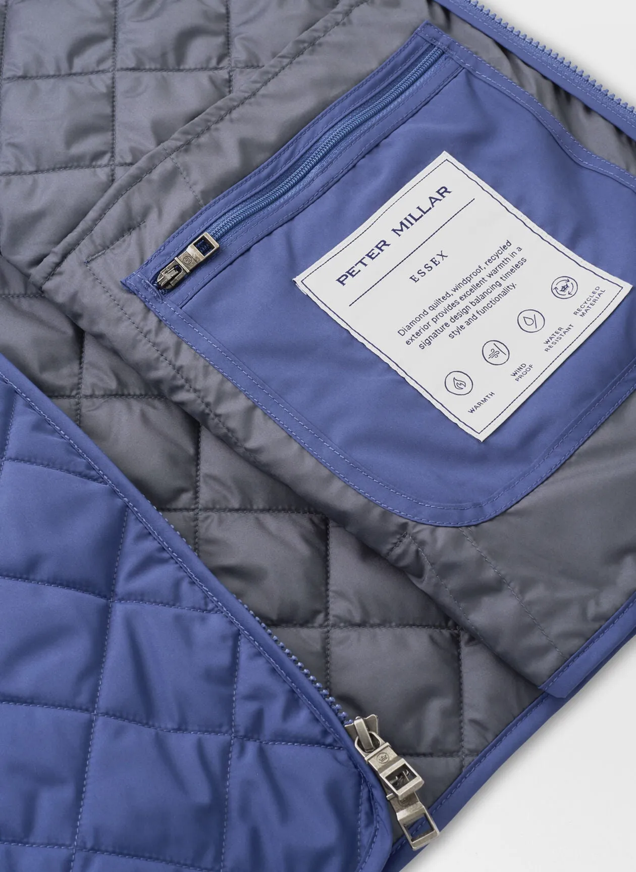 Essex Quilted Travel Vest in Galaxy by Peter Millar