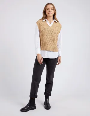 Eva Knitted Vest - Tan