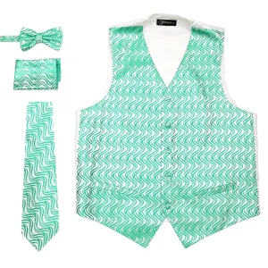 Ferrecci Mens PV150 - Green/White Vest Set