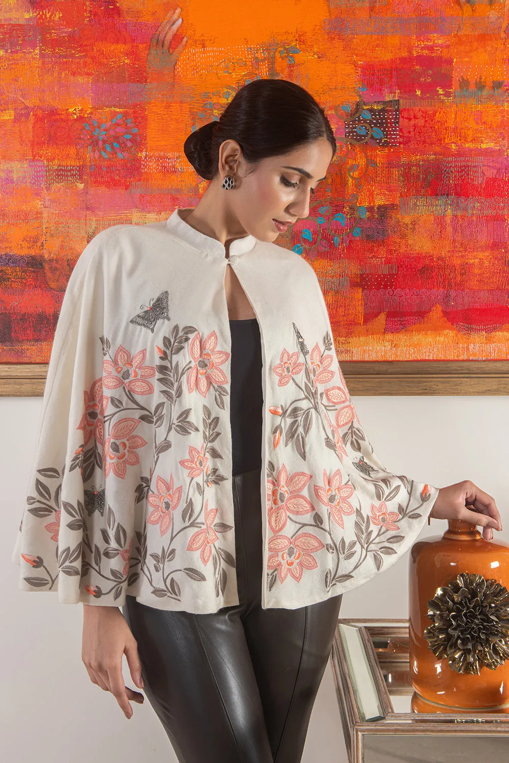 Floral Canvas Cape