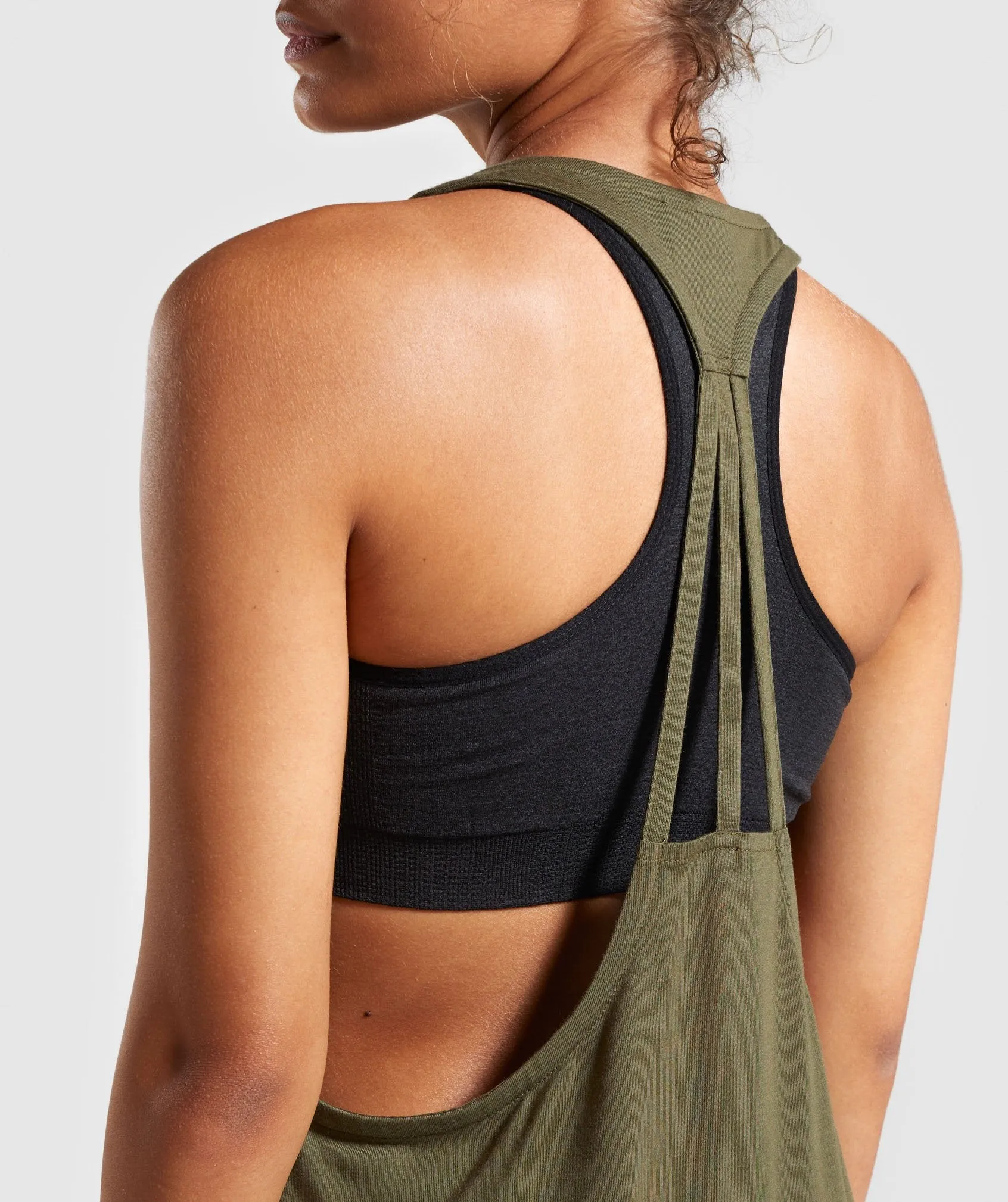 Gymshark Cut Out Vest - Khaki