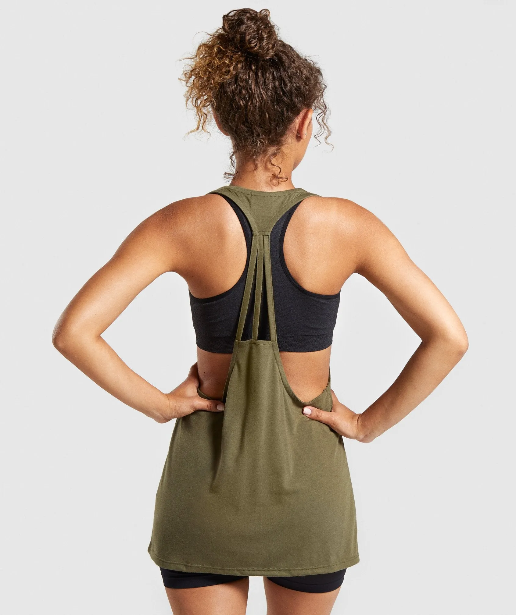 Gymshark Cut Out Vest - Khaki