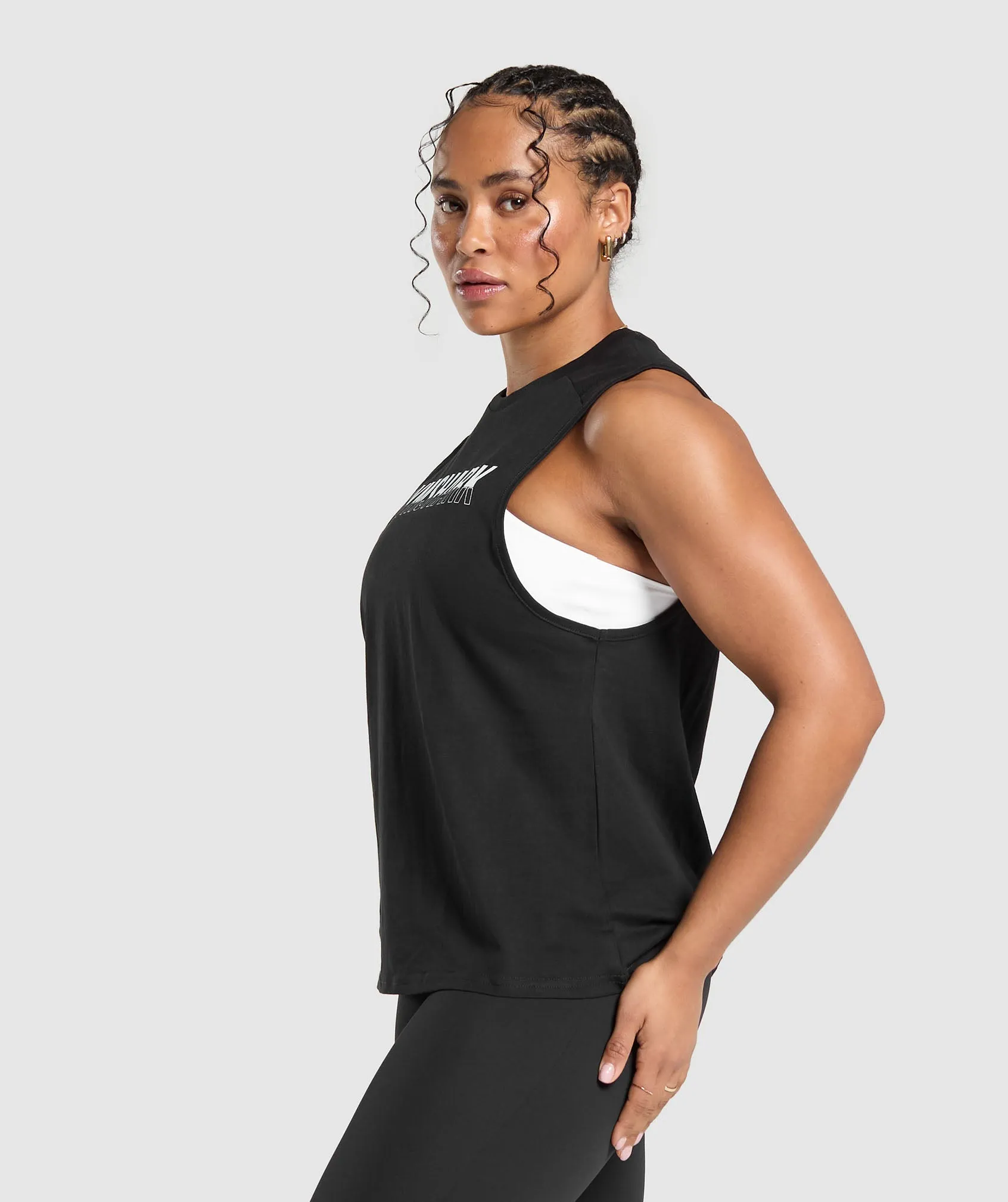 Gymshark Fraction Tank - Black/White