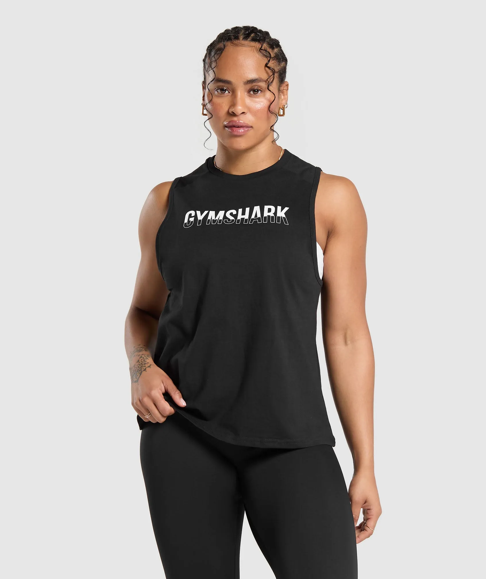 Gymshark Fraction Tank - Black/White