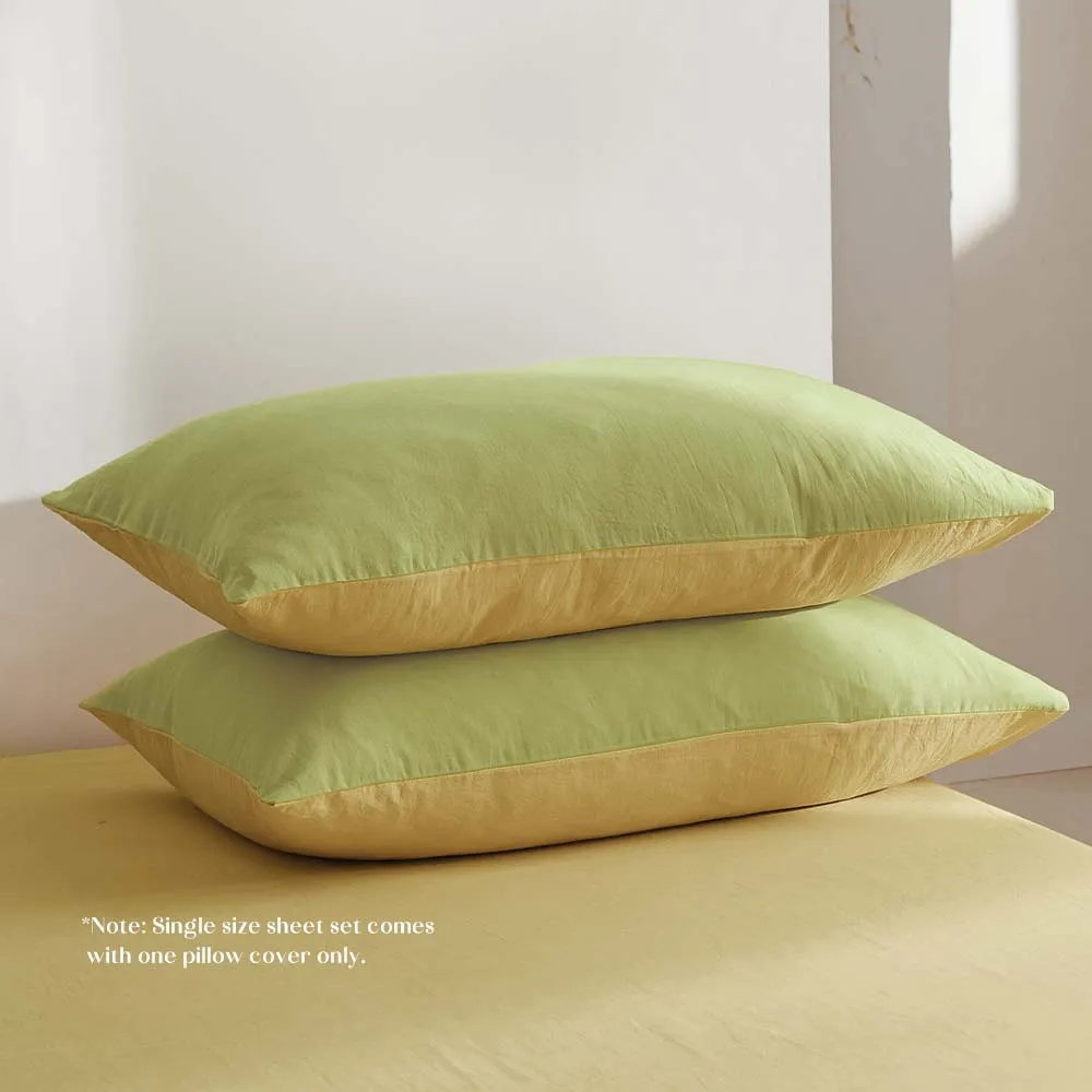 Hypoallergenic Cotton Sheet Set I Single I Yellow