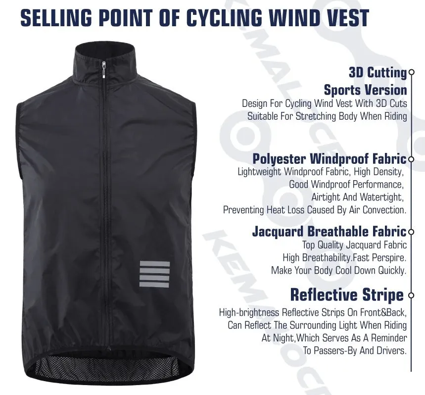 Lightweight Quick-Drying Sports Vest with Zipper and Reflective Elements - SF0583