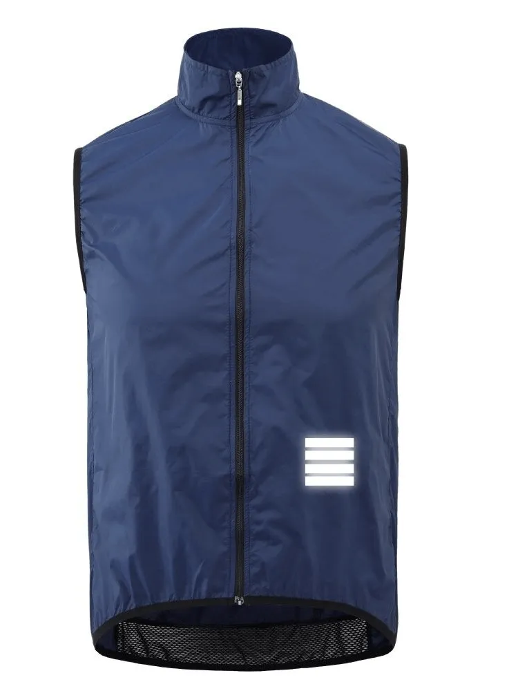 Lightweight Quick-Drying Sports Vest with Zipper and Reflective Elements - SF0583