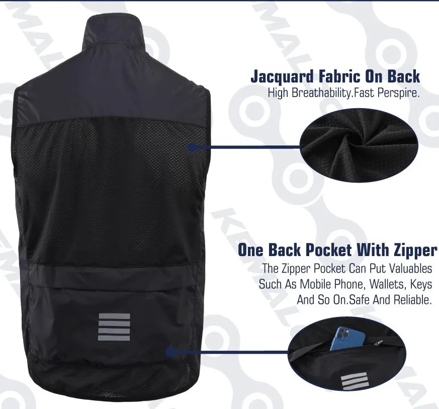 Lightweight Quick-Drying Sports Vest with Zipper and Reflective Elements - SF0583