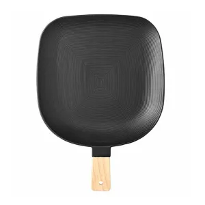 Linear Texture Paddle Serve Stick - Black