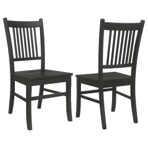 Marbrisa - Wood Dining Side Chair (Set of 2) - Matte Black