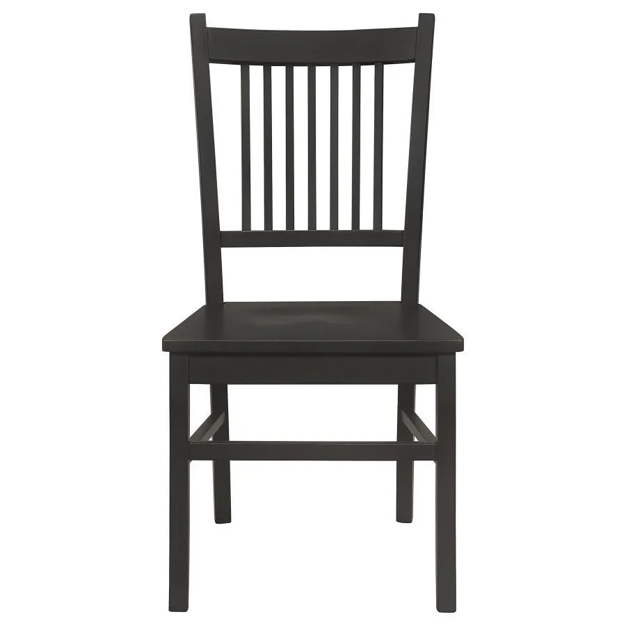 Marbrisa - Wood Dining Side Chair (Set of 2) - Matte Black