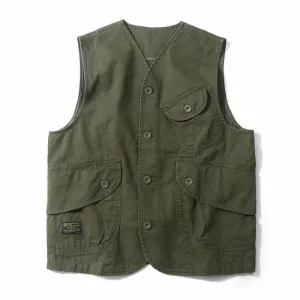 Men Vests Men's Summer Sleeveless Multi-pocket