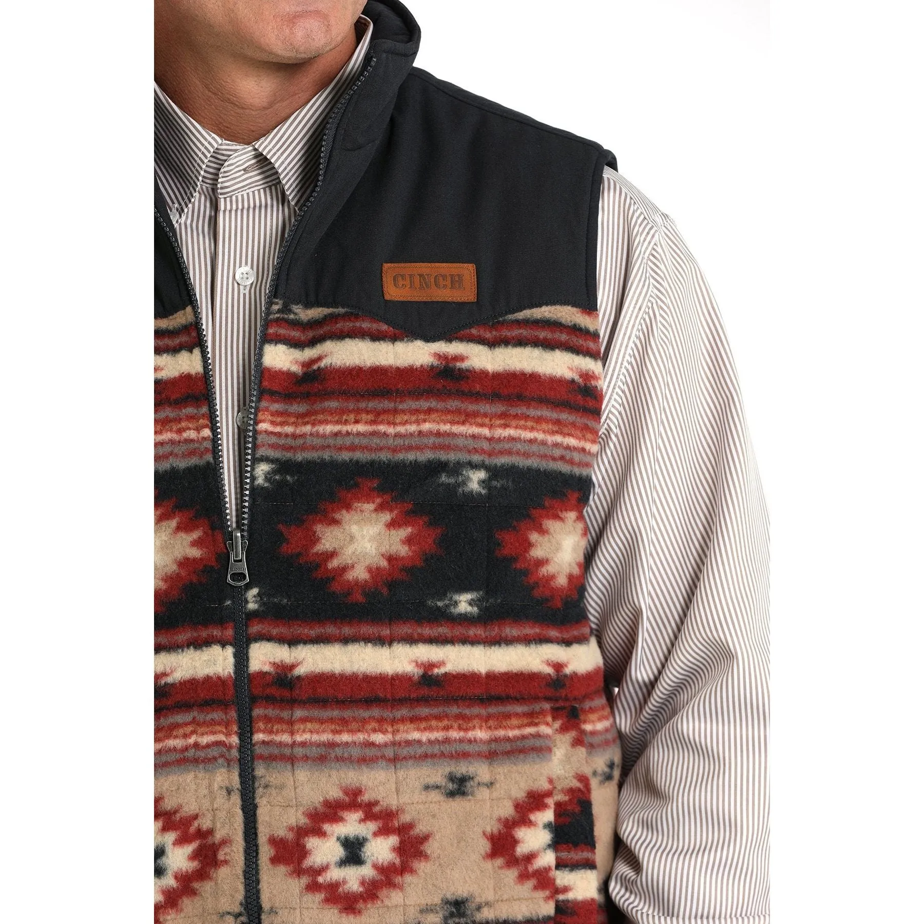 MEN'S CINCH REVERSIBLE QUILTED VEST - BROWN