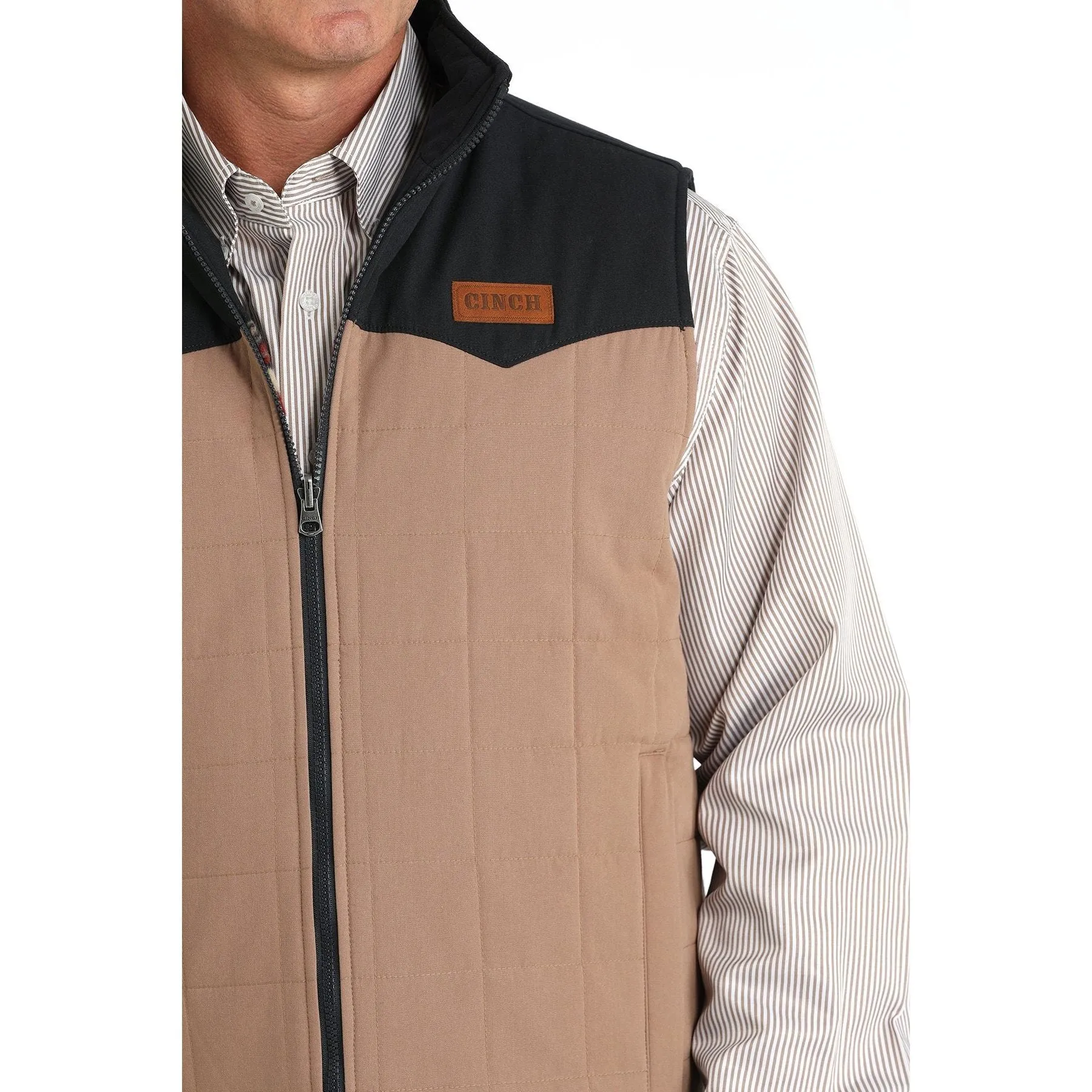 MEN'S CINCH REVERSIBLE QUILTED VEST - BROWN