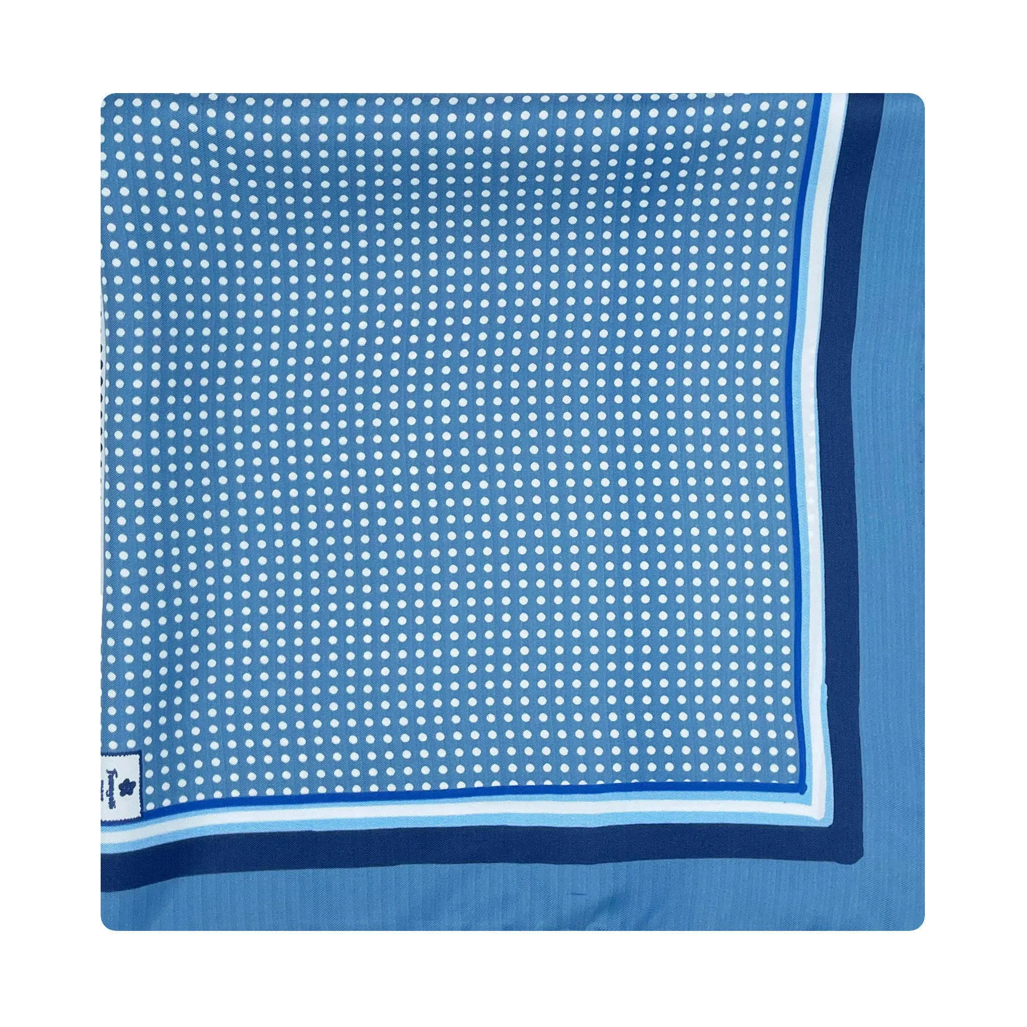 MULTICOLOR POIS BLU-BROWN-WHITE-LIGHT BLUE NECKERCHIEF