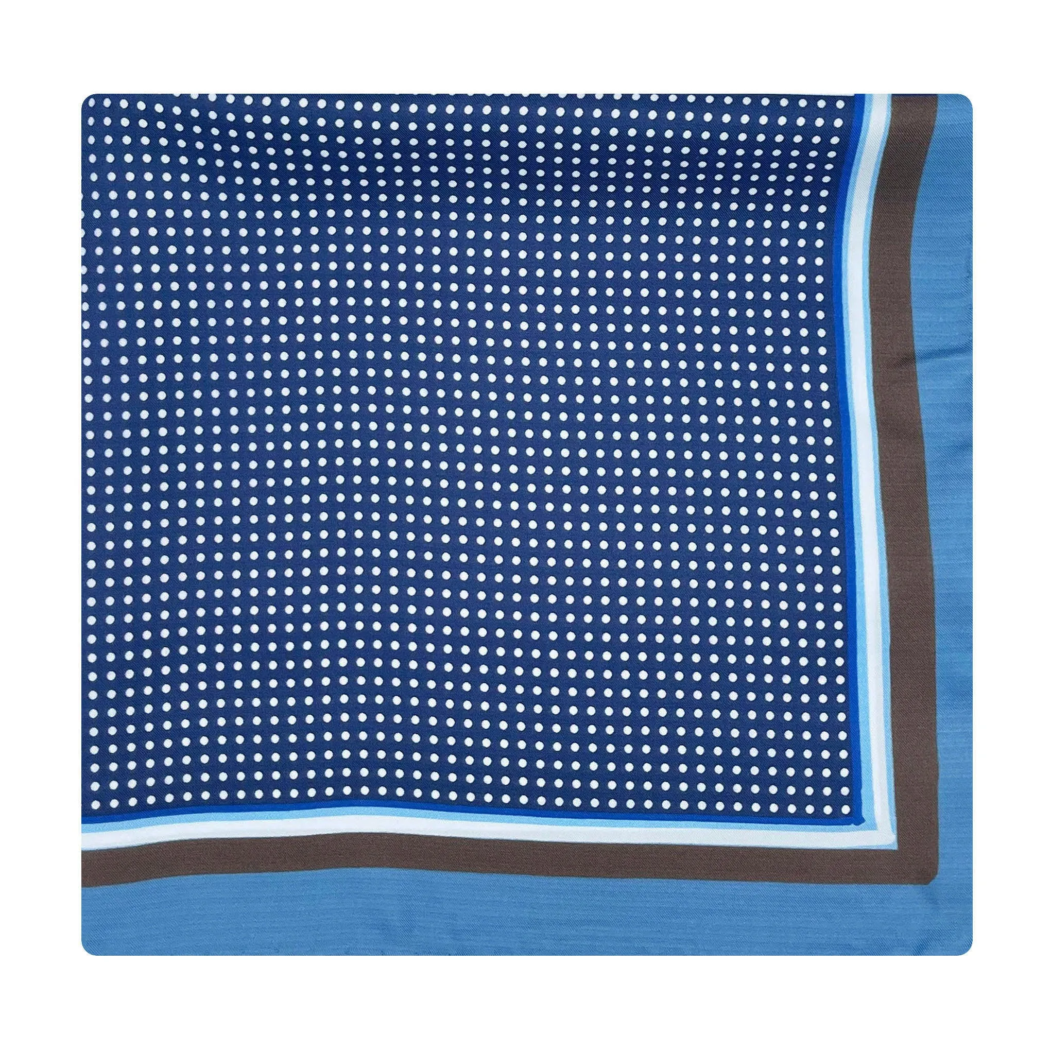 MULTICOLOR POIS BLU-BROWN-WHITE-LIGHT BLUE NECKERCHIEF