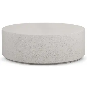 Otero Round Outdoor Coffee Table, White