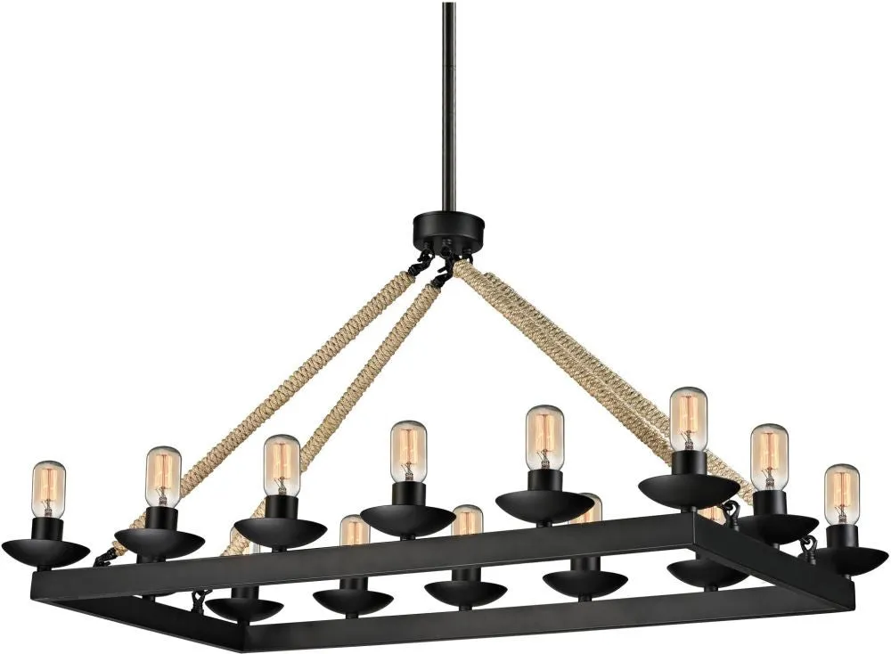 Pearce 14 Light Chandelier In Matte Black