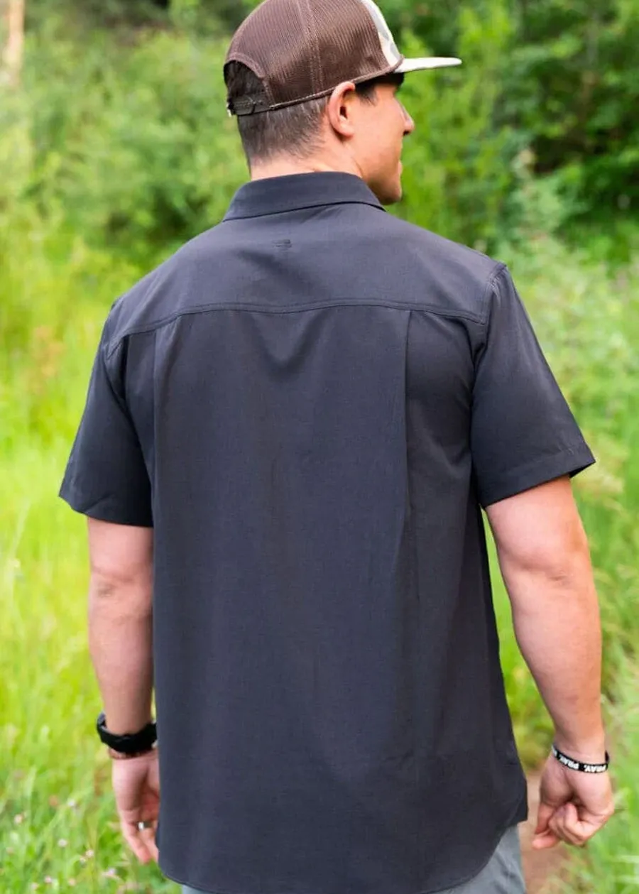 Performance Button Up - Heather Black