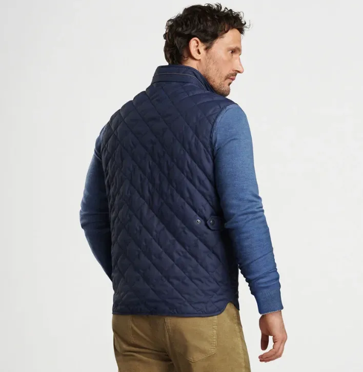 PETER MILLAR ESSEX QUILTED VEST NAVY